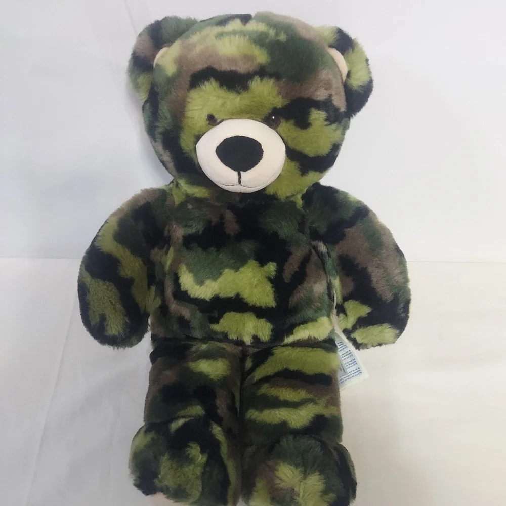 Build A Bear Workshop Camouflage Teddy Bear Plush Stuffed Animal 015171